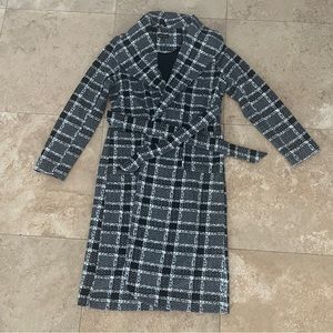 Shinestar Plaid Long Coat